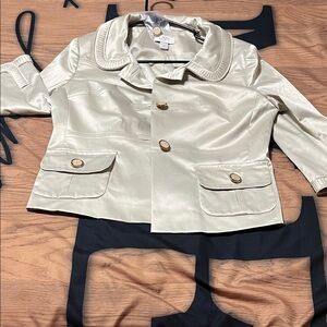 LOFT greenish? Size 10 Short Button-Front Jacket